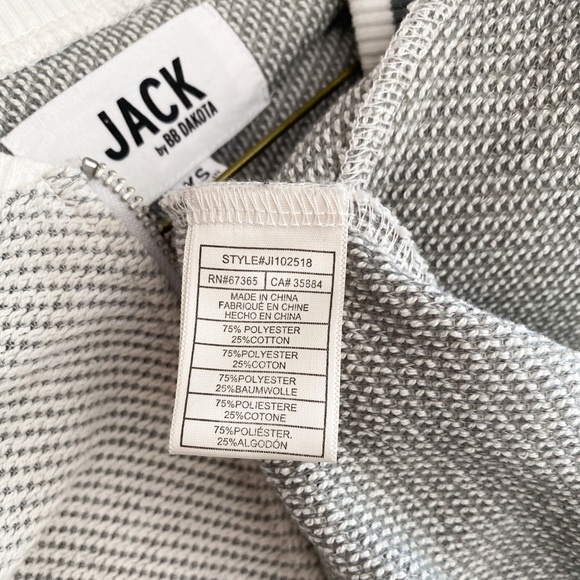 Jack by BB Dakota Grey Zip Up Sports Style Jacket - Picture 4 of 7
